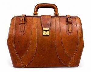 Vintage Tweeds Leather Doctor Bag Gladstone Cowhide Brown Medical Satchel